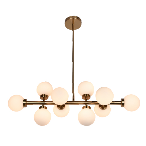 Plafón de techo Ball 10xG9 medidas 75x 75 cm bronce viejo